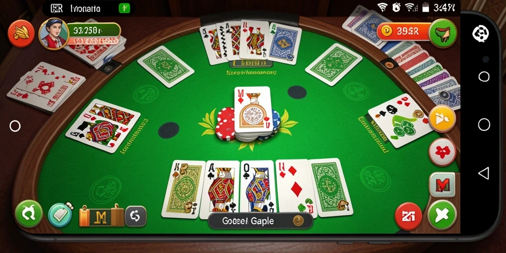 Tampilan gameplay Gaple yang menarik dan interaktif.