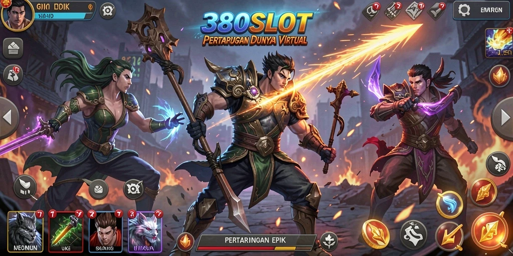 Tampilan pertarungan seru dalam gameplay 380SLOT.