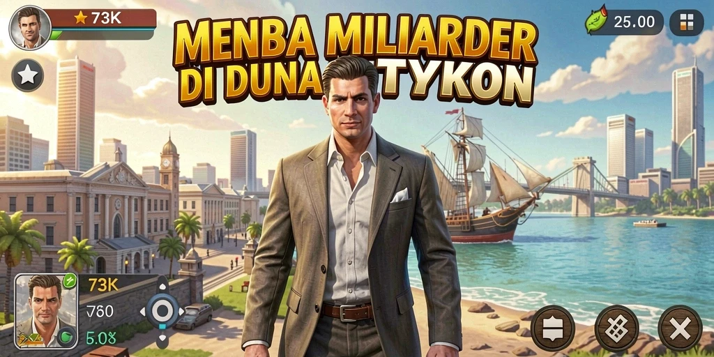 Screenshot 73K menunjukkan gameplay yang seru dalam membangun bisnis.