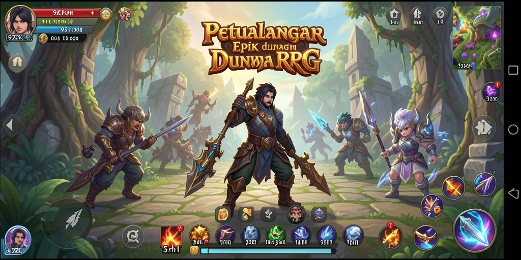 Screenshot gameplay 9ZK menampilkan aksi pertarungan yang mendebarkan.