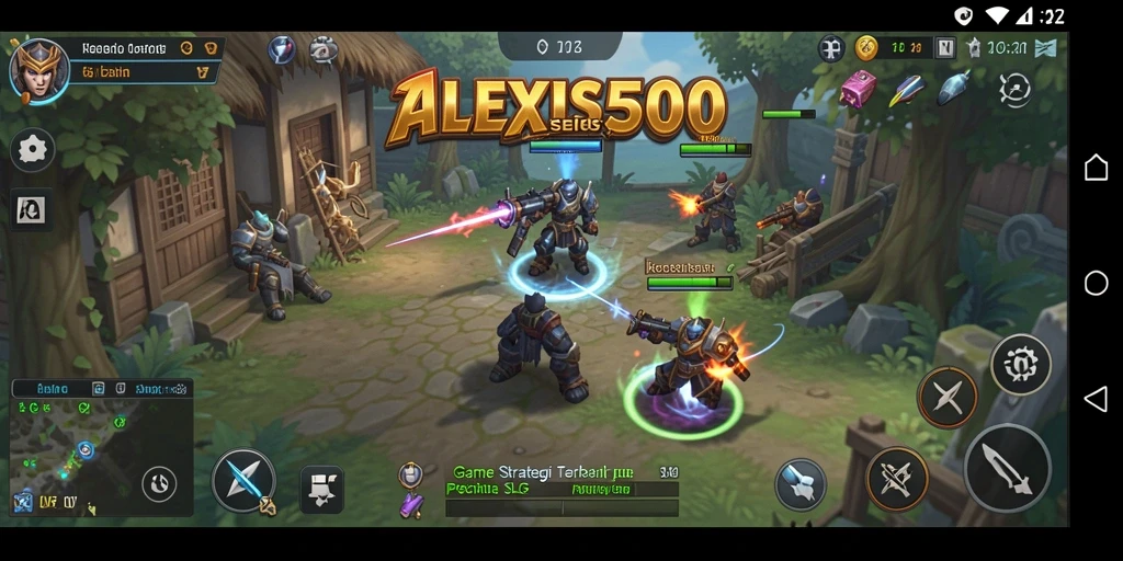 Tampilan menarik dari gameplay strategi ALEXIS500.