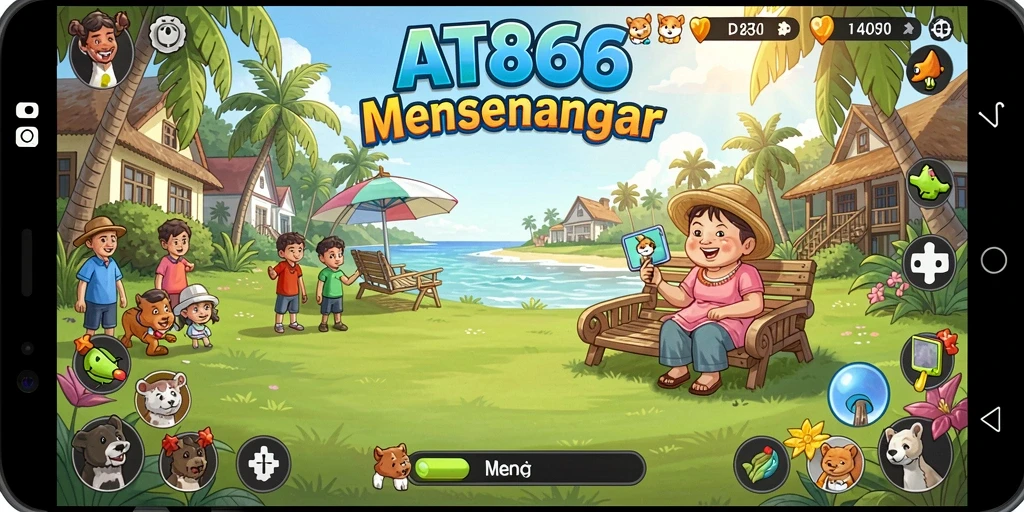 Tampilan gameplay AT866 yang seru dan penuh warna.
