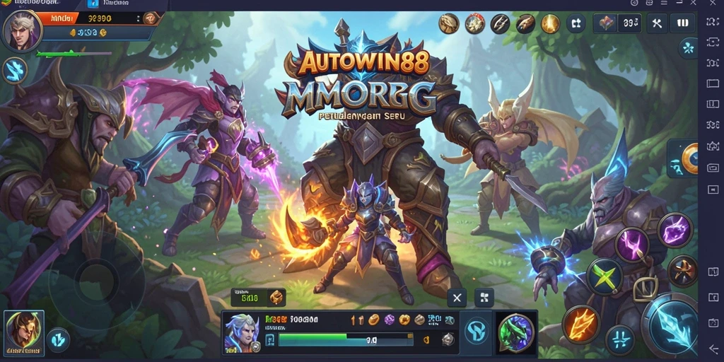 Tampilan gameplay menarik dalam dunia MMORPG yang luas.