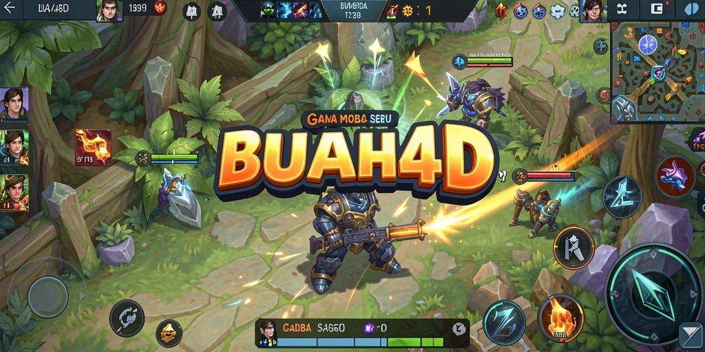 Gameplay MOBA seru dengan grafis menarik di BUAH4D.