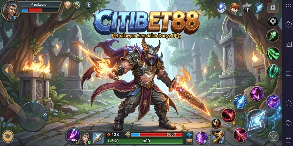Tampilan gameplay seru CITIBET88 dengan aksi RPG mendebarkan.