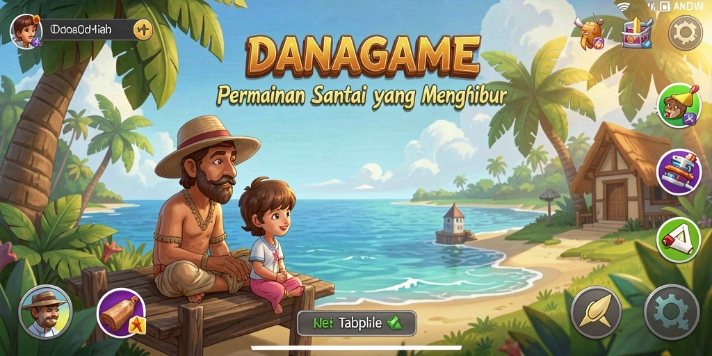 Tampak layar permainan DANAGAME dengan grafis cerah dan gameplay menarik.