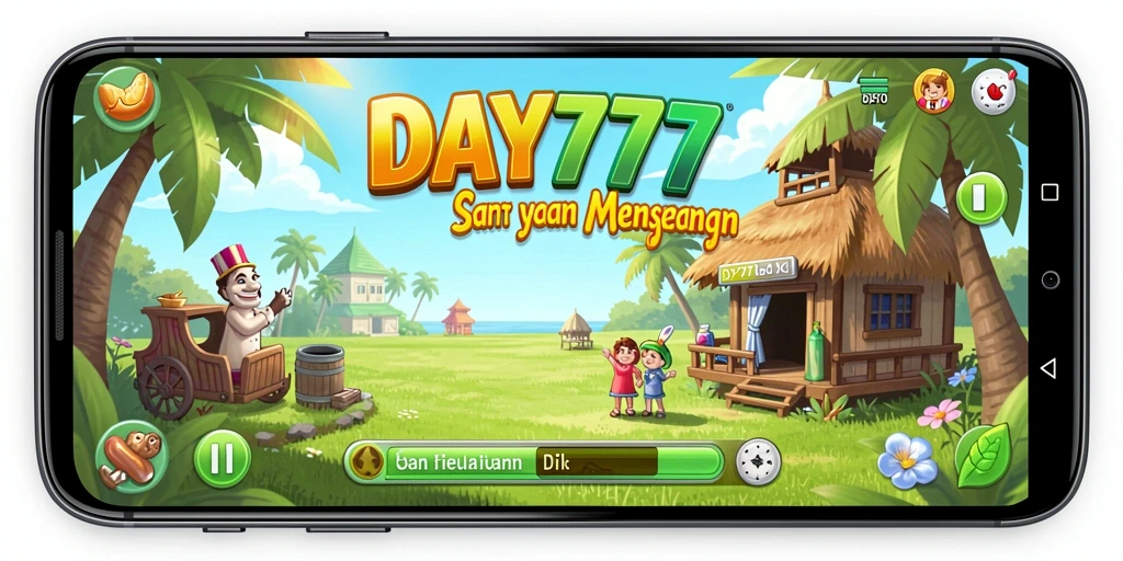 Tangkapan layar gameplay Casual DAY777 yang penuh warna dan menarik.