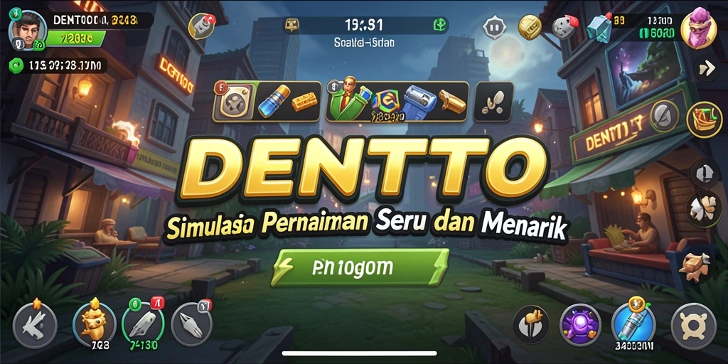 Tampilan gameplay DENTOTO yang menakjubkan dan interaktif.