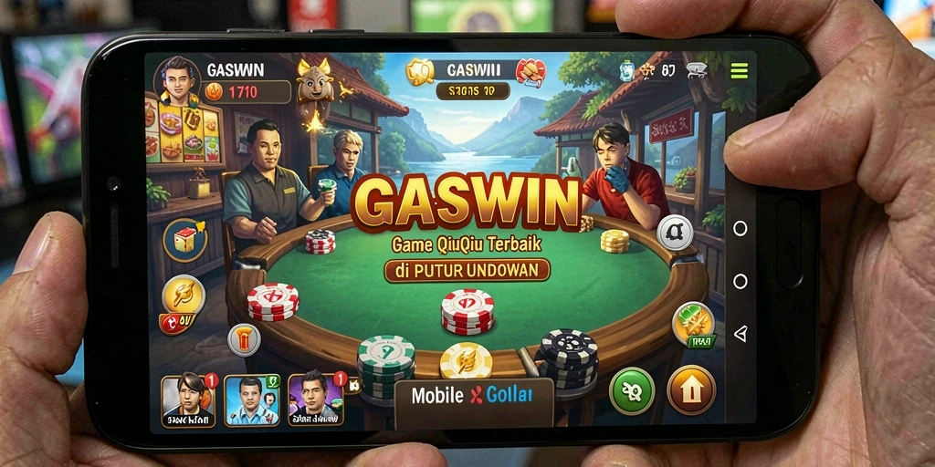 Screenshot GASWIN menampilkan aksi seru permainan QiuQiu.