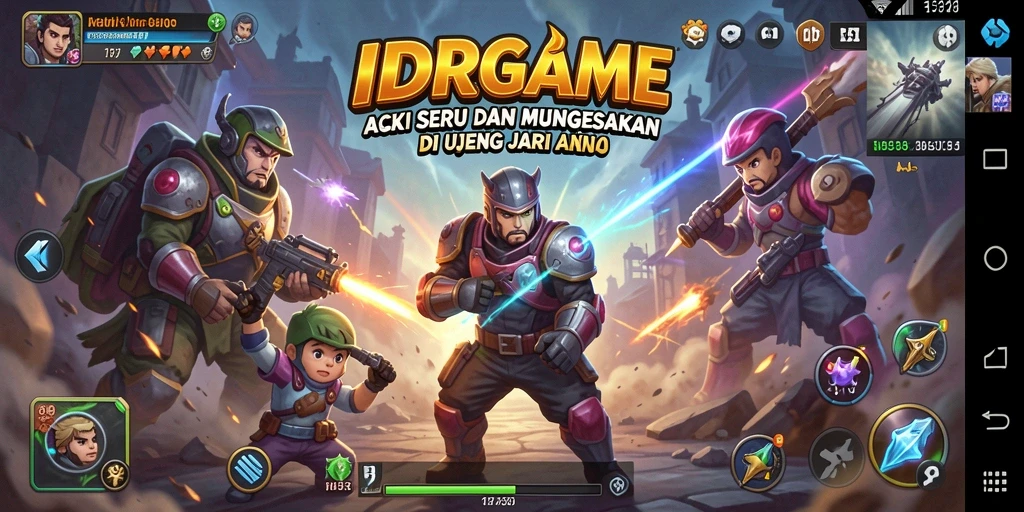 Tampilan gameplay aksi mendebarkan dalam IDRGAME.