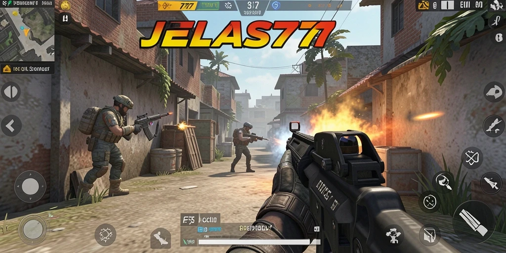 Screenshot dari gameplay intens dalam JELAS777