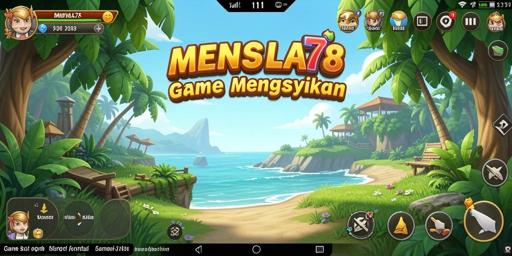 Tampilan gameplay <strong>MENYALA78</strong> yang ceria dan menghibur.