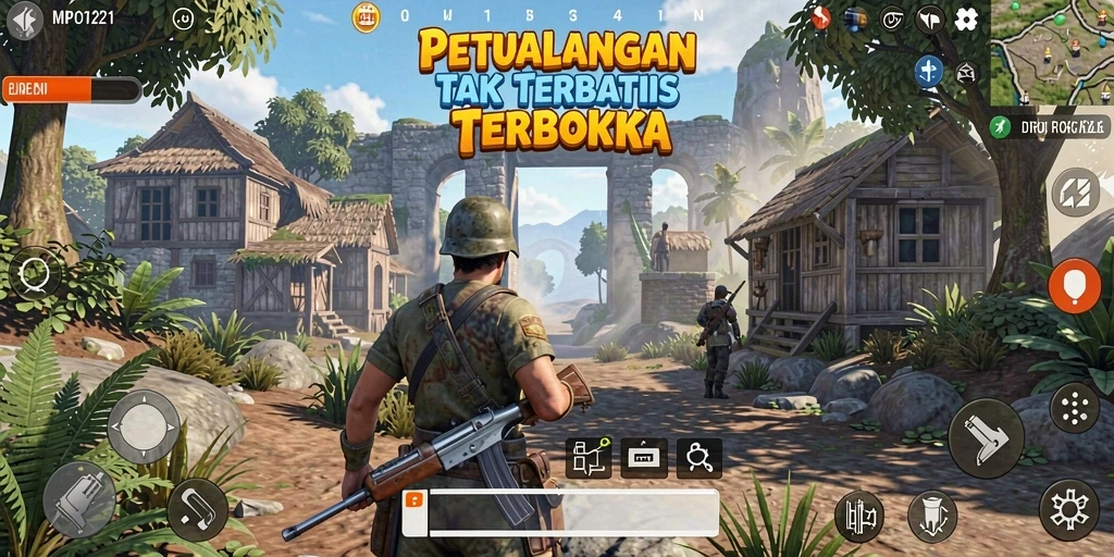 Tampilan gameplay MPO1221 yang mendebarkan dalam dunia terbuka.