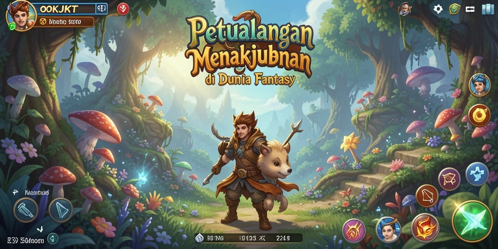 Tampilan gameplay seru dan menarik dari OKJKT di dunia petualangan.