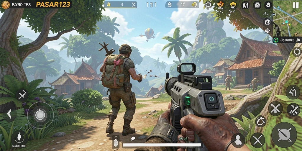 Gameplay seru dalam PASAR123, penuh aksi dan petualangan.