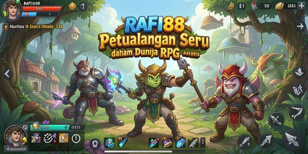 Screenshot menunjukkan pertarungan epik dalam dunia RPG yang menarik.