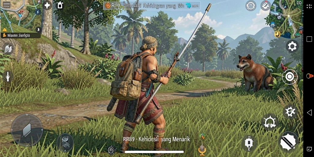 Tampilan gameplay RR89 dengan berbagai aktivitas simulasi yang menarik.