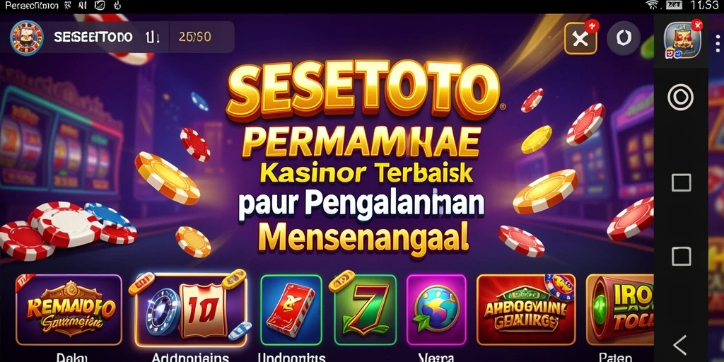Gambaran permainan SESETOTO dengan suasana Kasino yang mendebarkan.