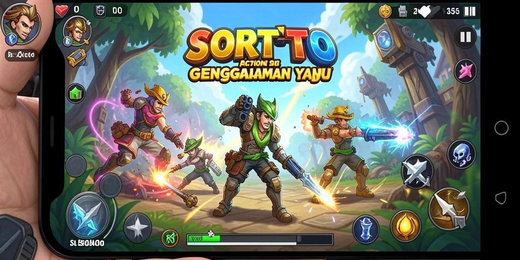 Screenshot SORTOTO menampilkan aksi seru dan grafis memukau dari gameplay Action.