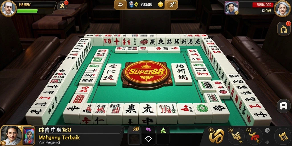 Screenshot gameplay SUPER88 menunjukkan aksi seru permainan Mahjong.