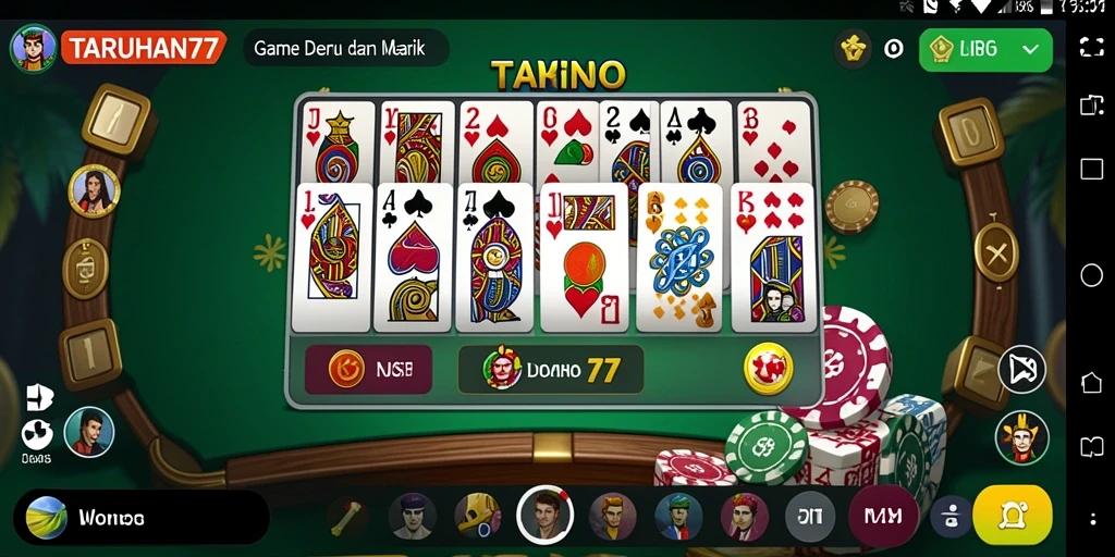 Screenshot TARUHAN77 menunjukkan gameplay Domino yang menghibur.