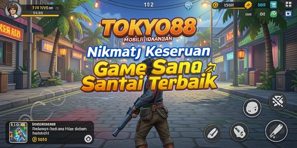 Screenshot utama TOKYO88 menampilkan gameplay yang seru dan penuh warna.