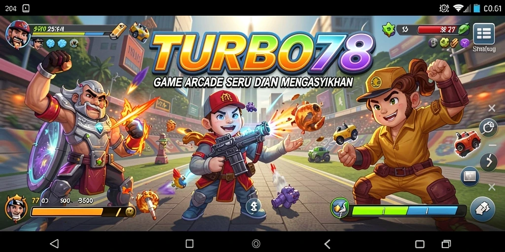 Tampilan gameplay seru dari TURBO78 yang mengasyikkan.