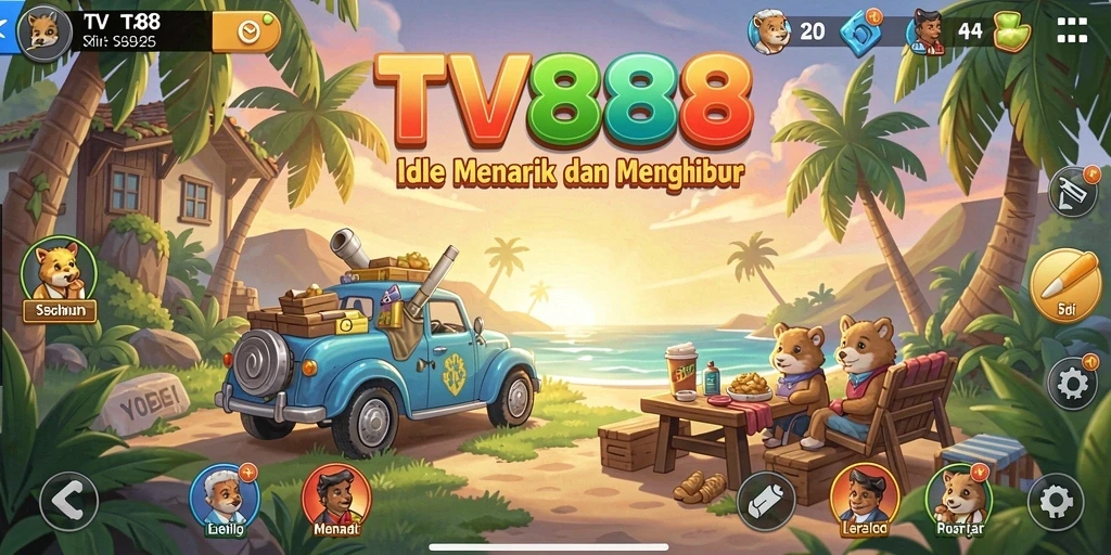 Tampilan utama gameplay TV888 dengan elemen Idle yang menarik.