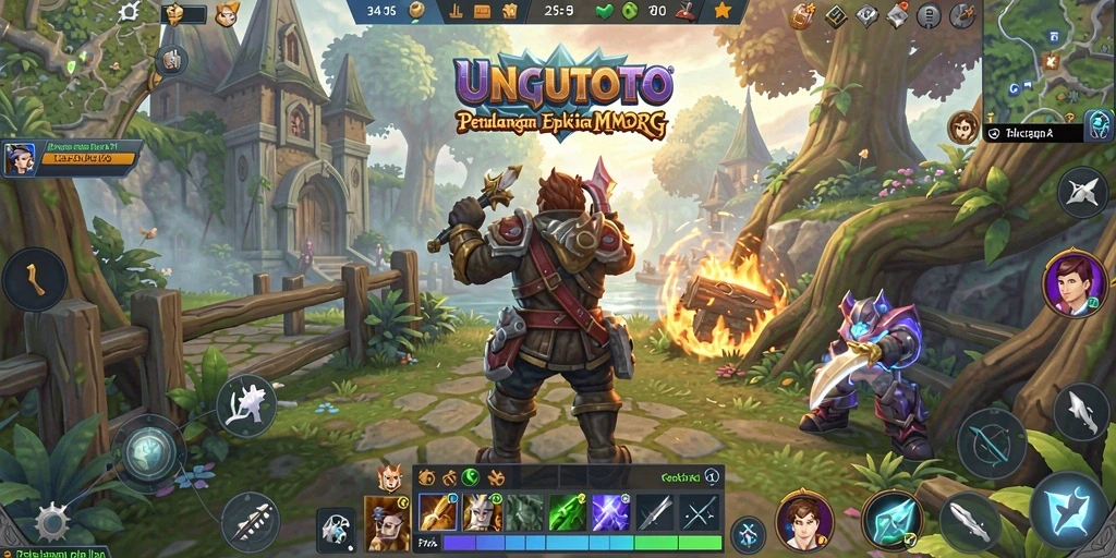 Tampilan gameplay seru UNGUTOTO yang memukau dan penuh aksi.