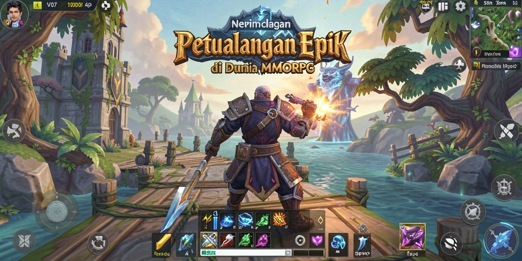 Screenshot menampilkan gameplay MMORPG yang intens dan menakjubkan.